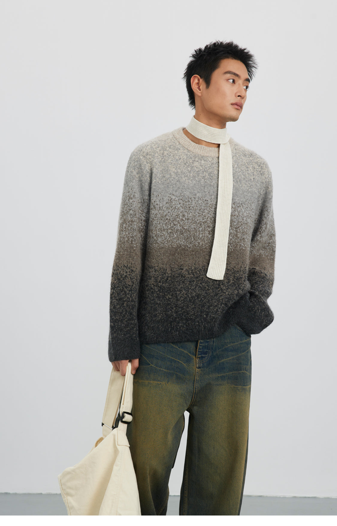 Gradient Crew Neck Sweater