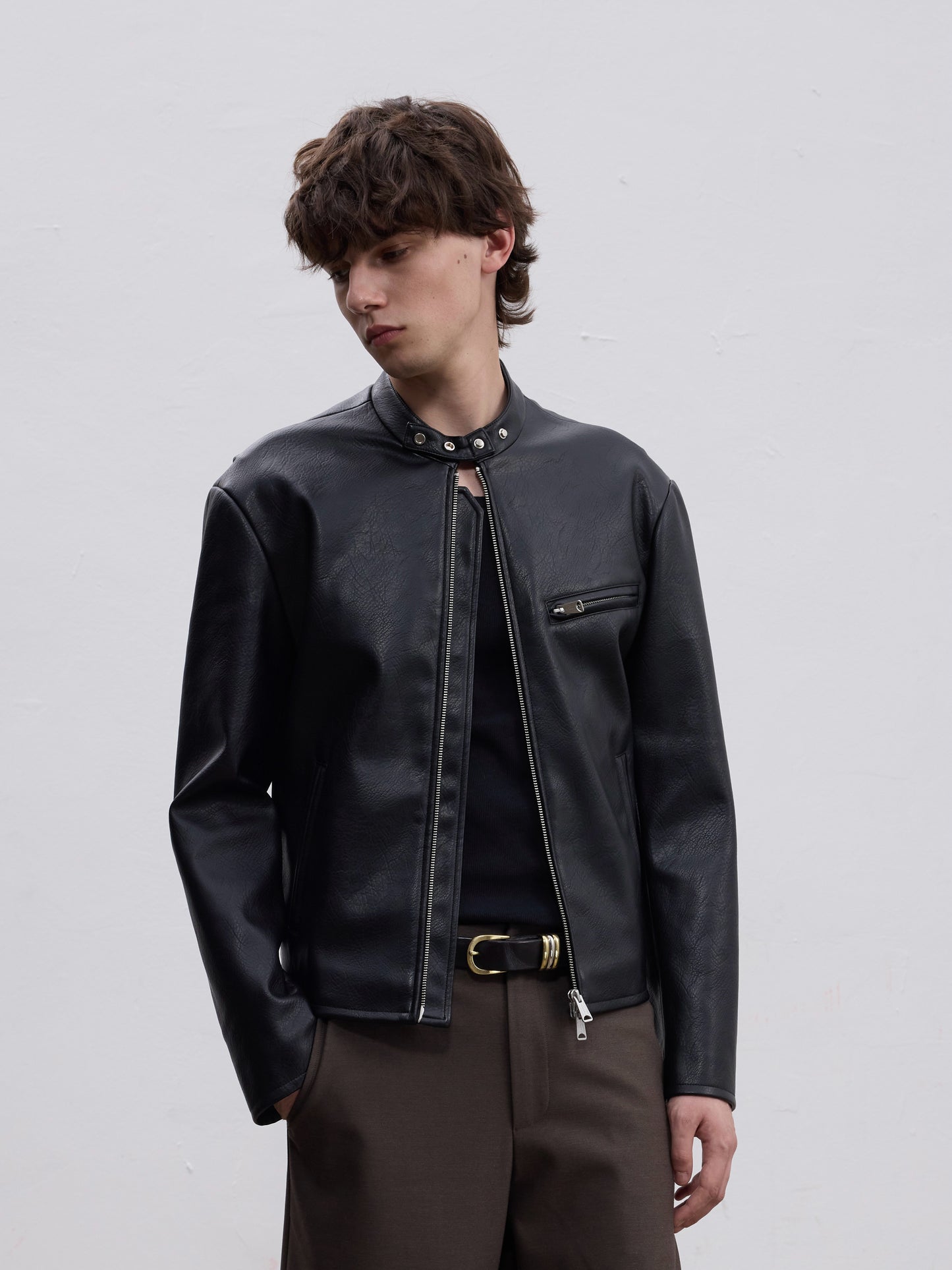 Slim Fit Motorcycle Leather Jacket