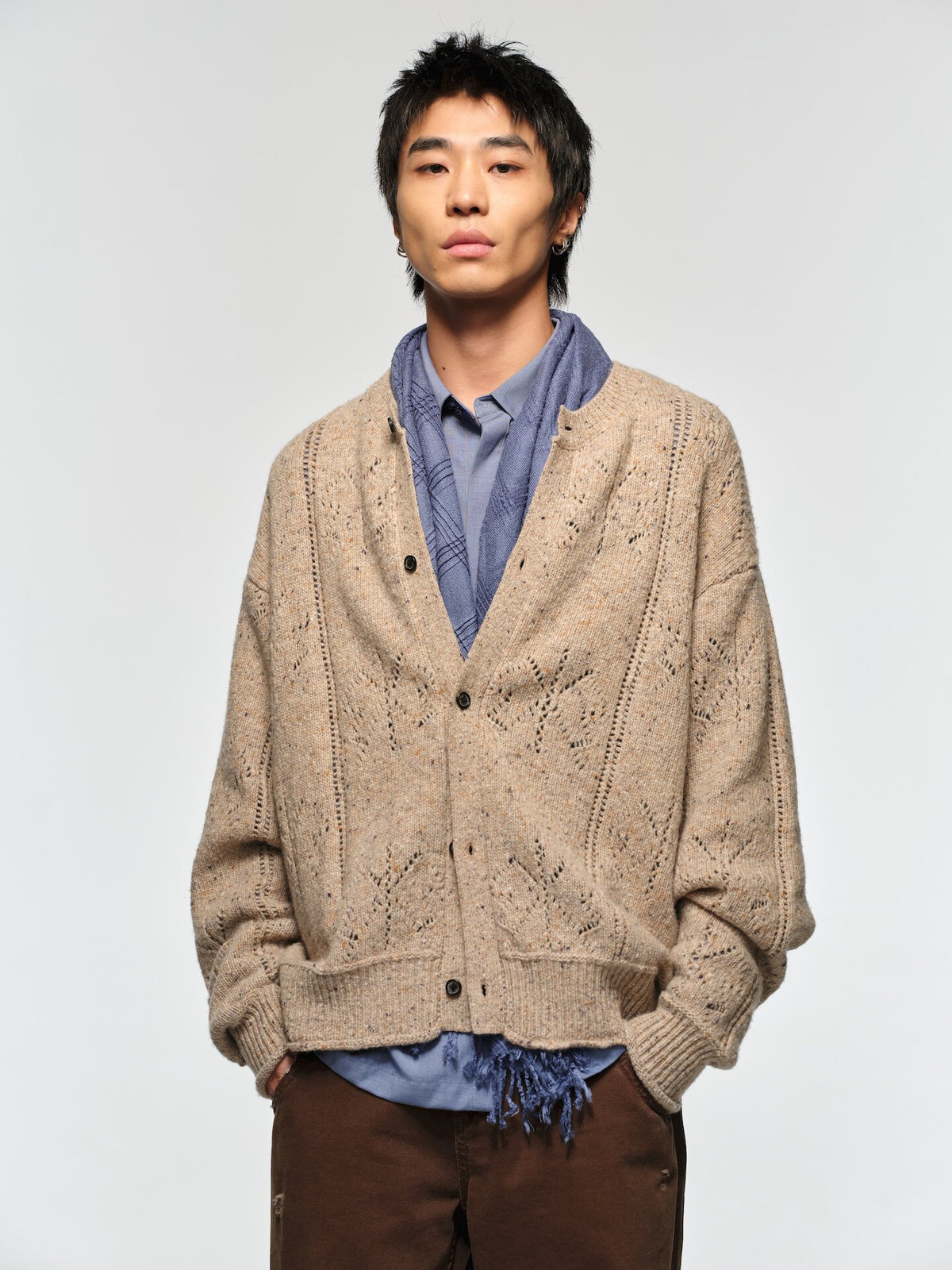 Alpaca Wool Cardigan with Buttons