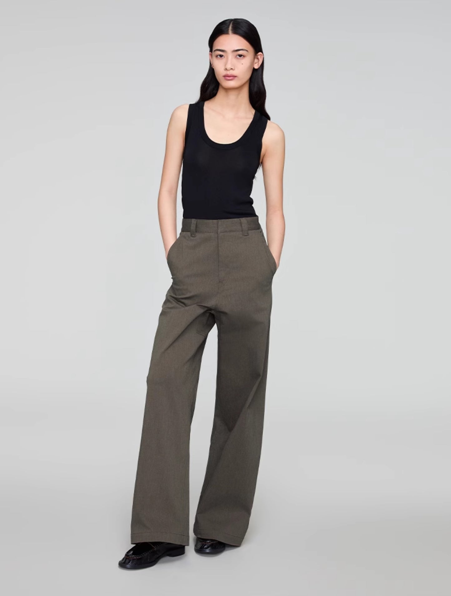 Wide Leg A-Line Casual Pants