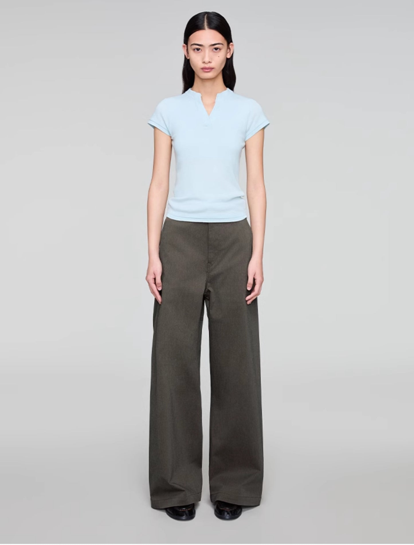 Wide Leg A-Line Casual Pants