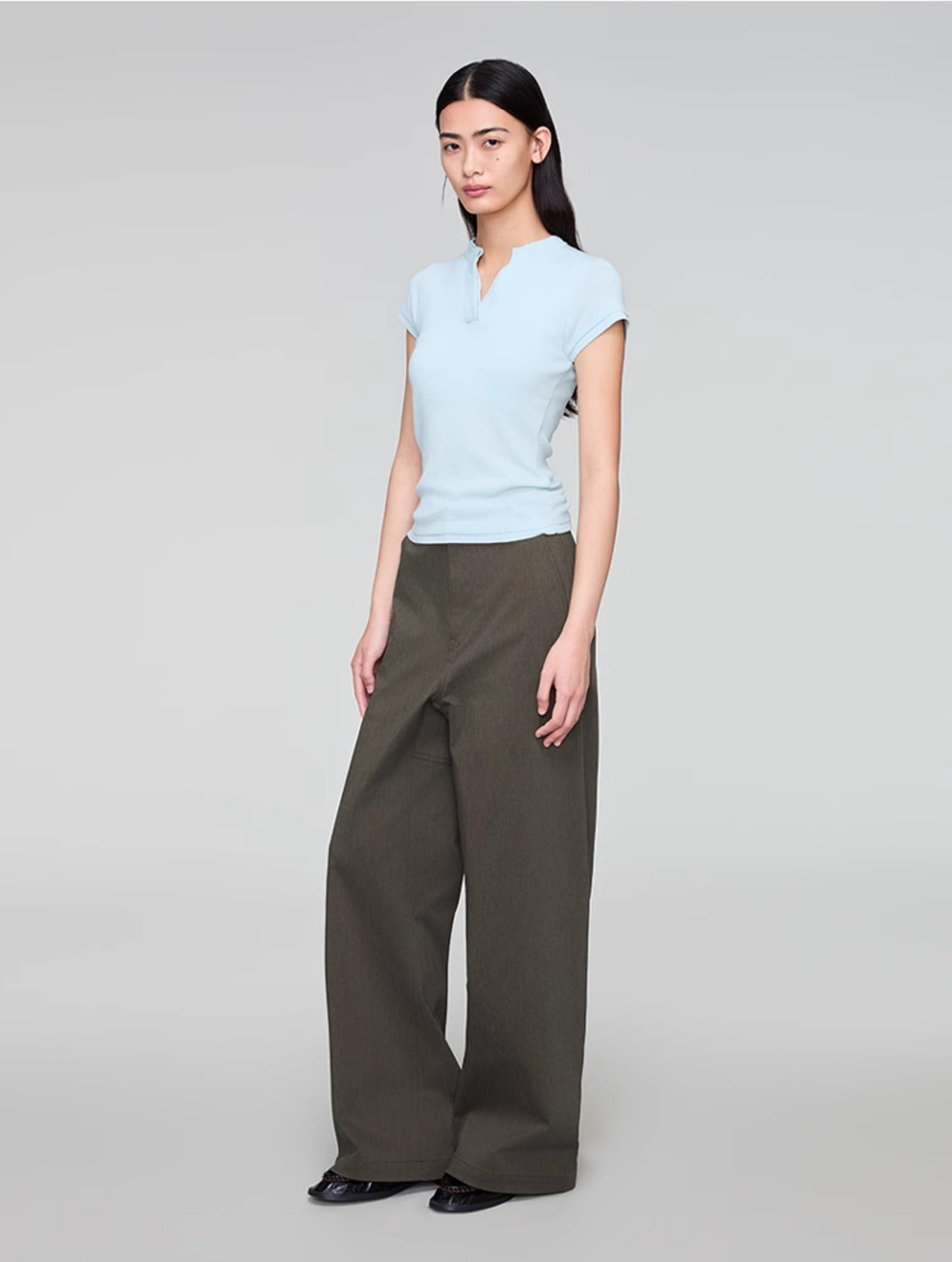 Wide Leg A-Line Casual Pants