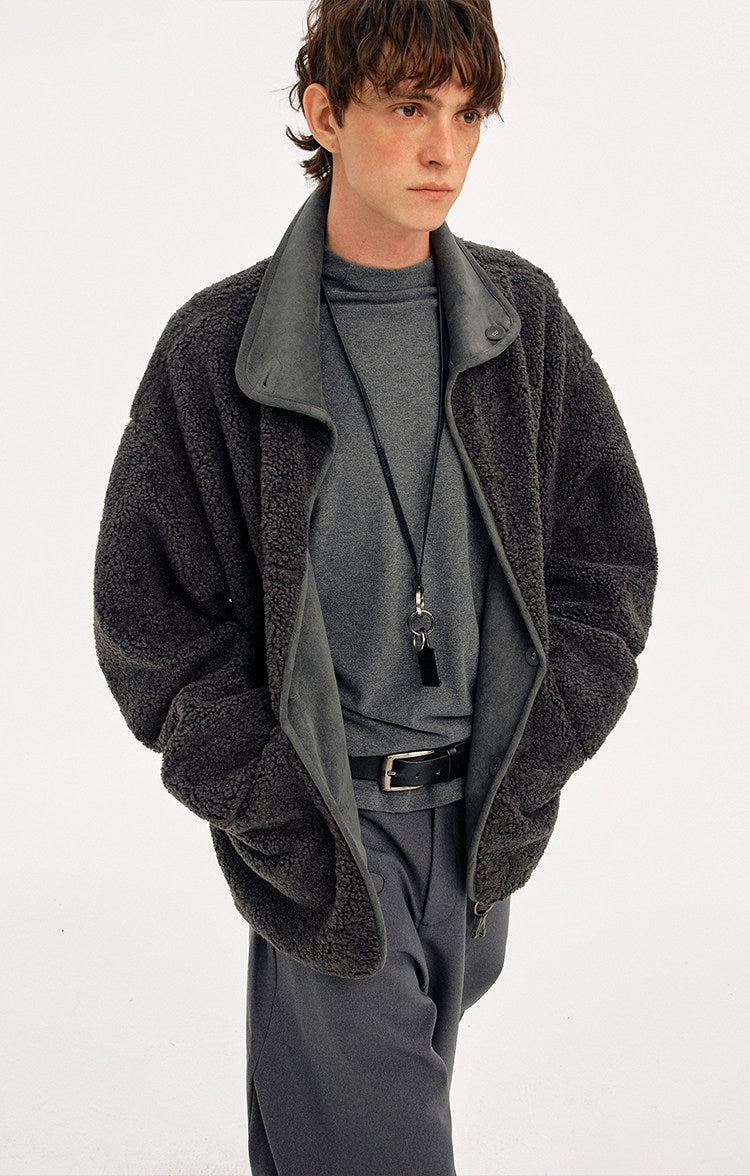 Reversible Fleece Collar Jacket