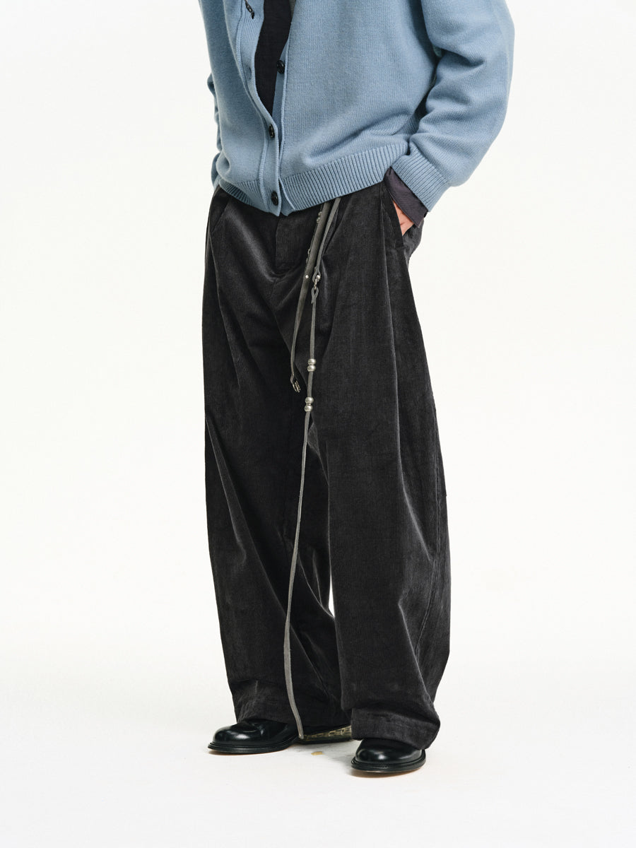 Double-Pleated Casual Pants