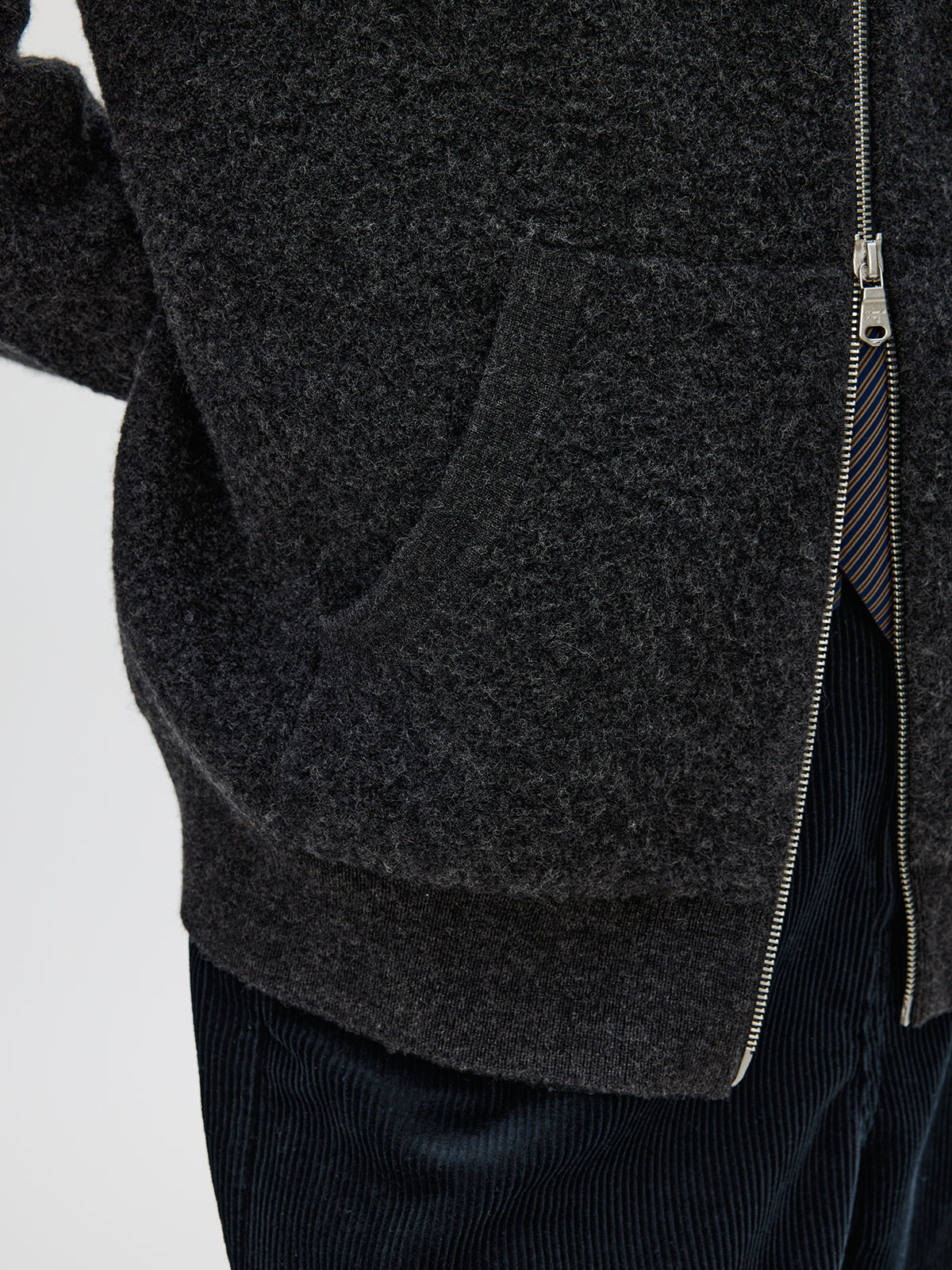 Zip-Up Hooded Cardigan