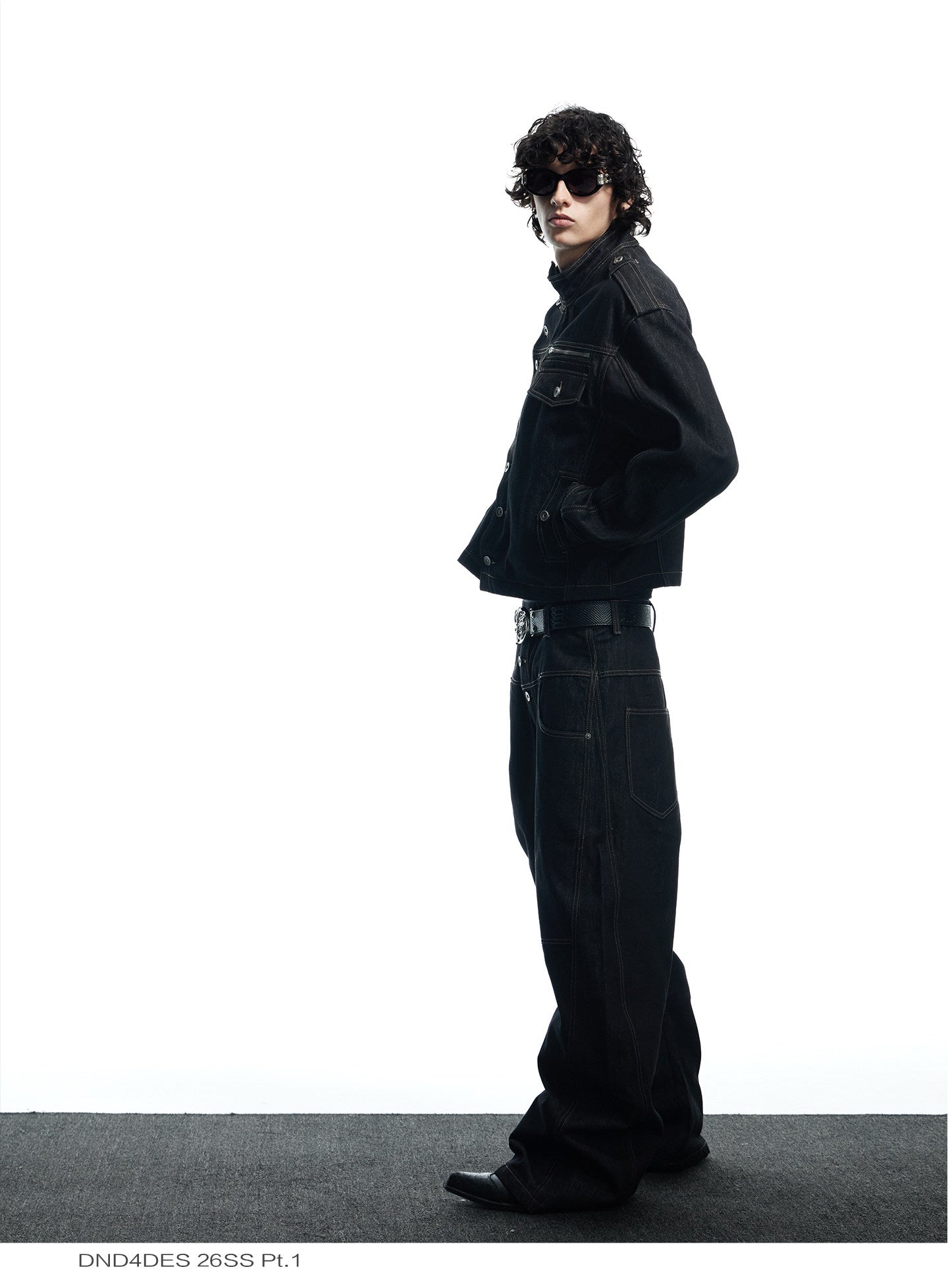 Retro Design Stand Collar Denim Jacket