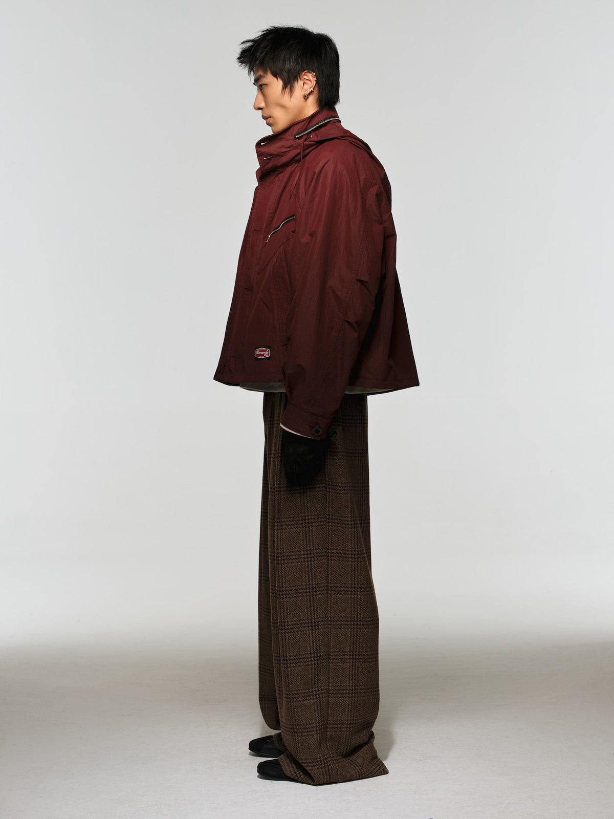 Coated, Wax-Finished Hooded Jacket