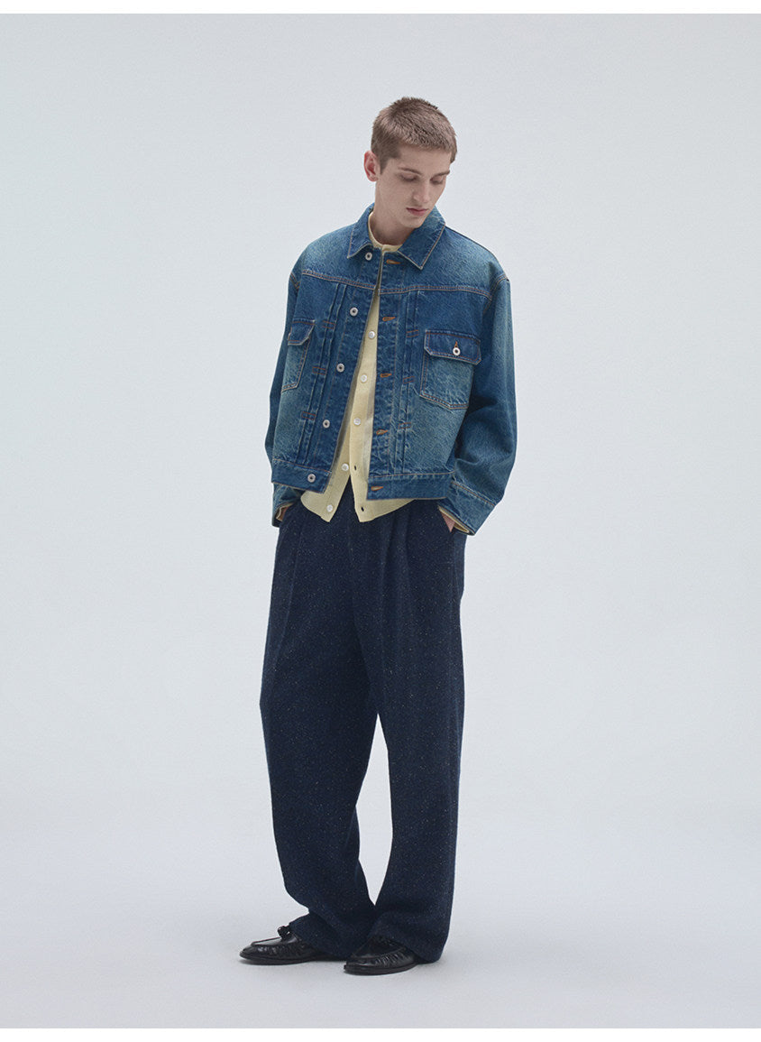 Vintage-Wash Denim Jacket