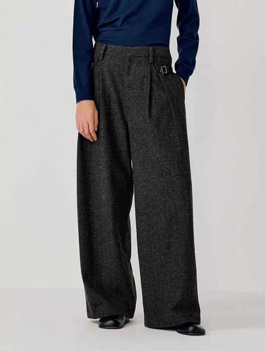 Pleated Adjustable Loose Casual Pants