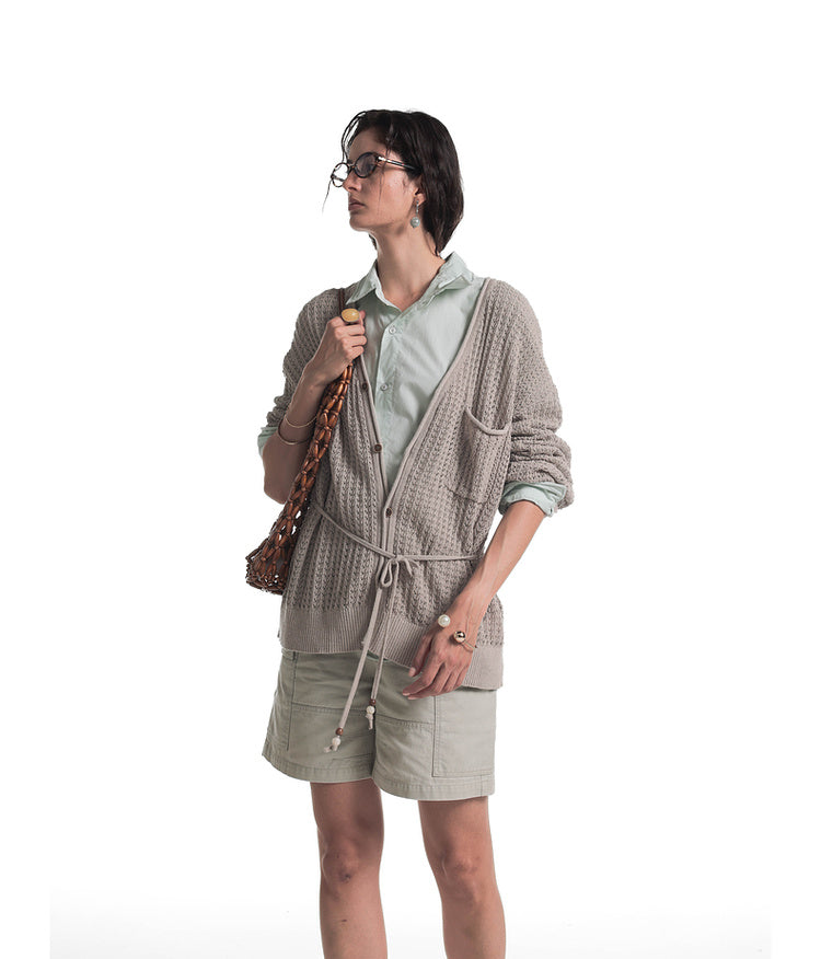 Beaded knit cardigan