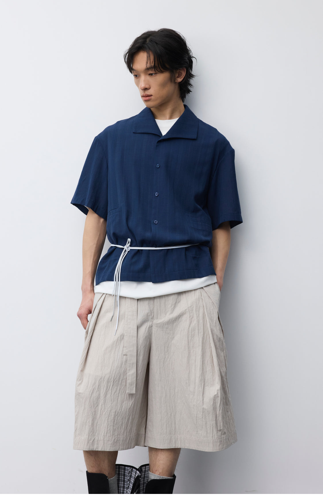 Square Collar Pocket Shirt