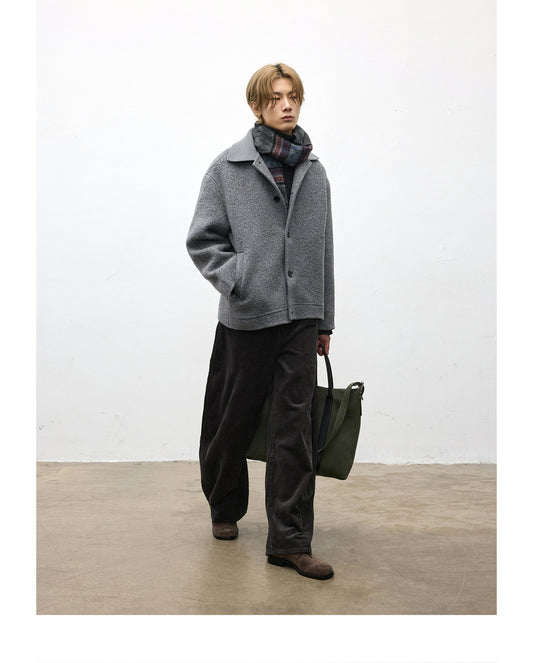 Simple Knit Collar Jacket