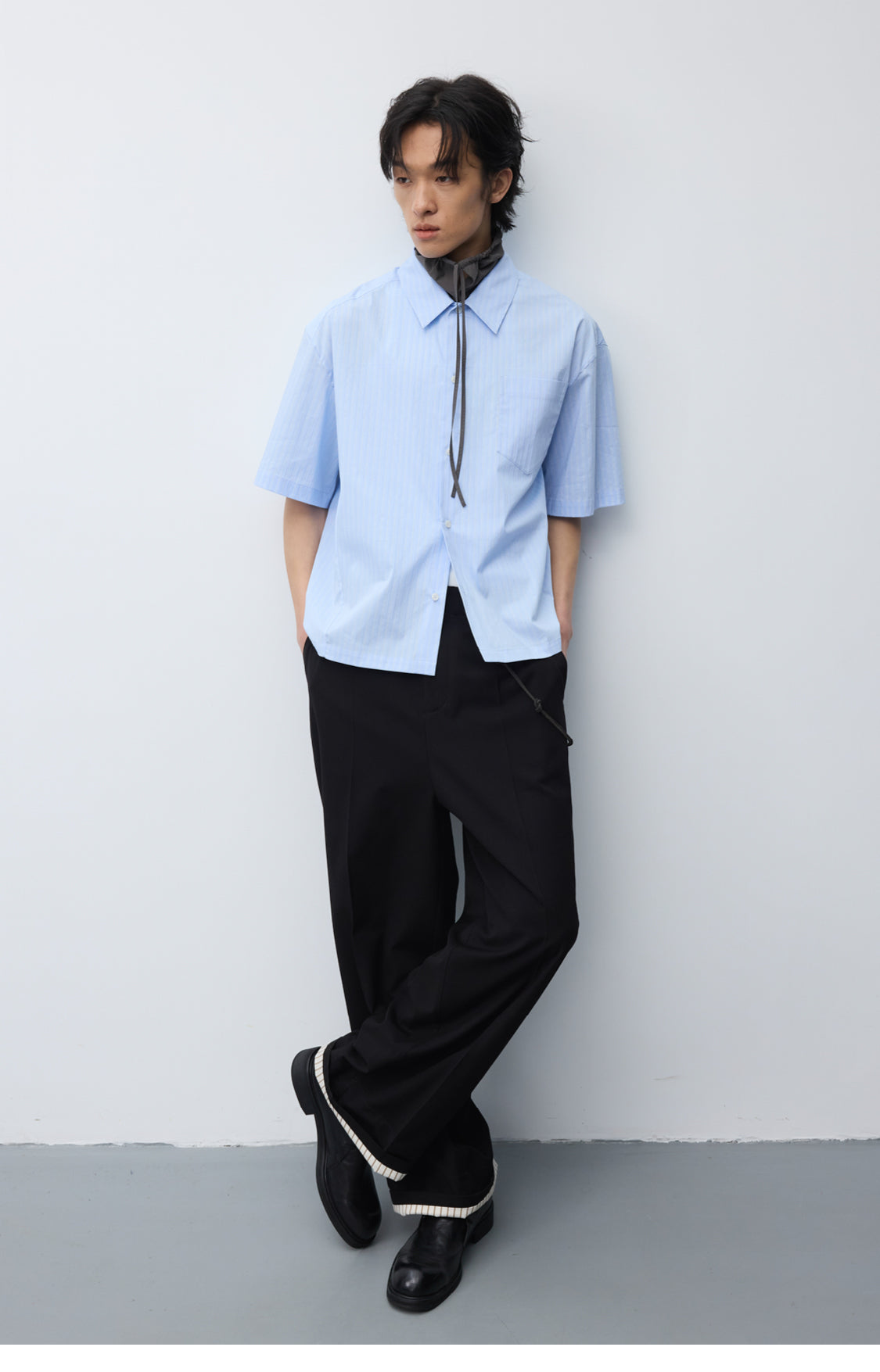 Elasticity Loose-fitting straight pants