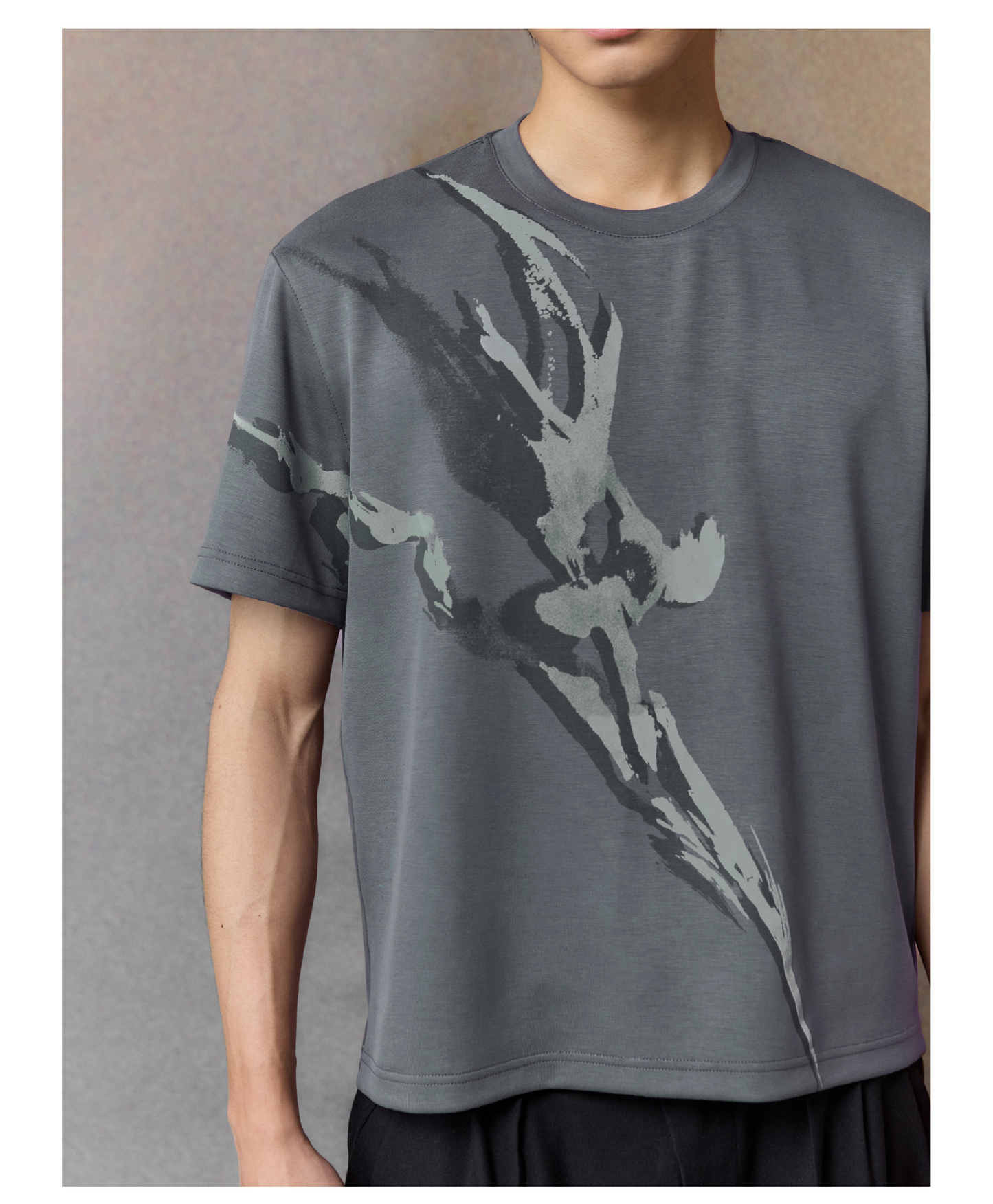 Suede-Print T-Shirt