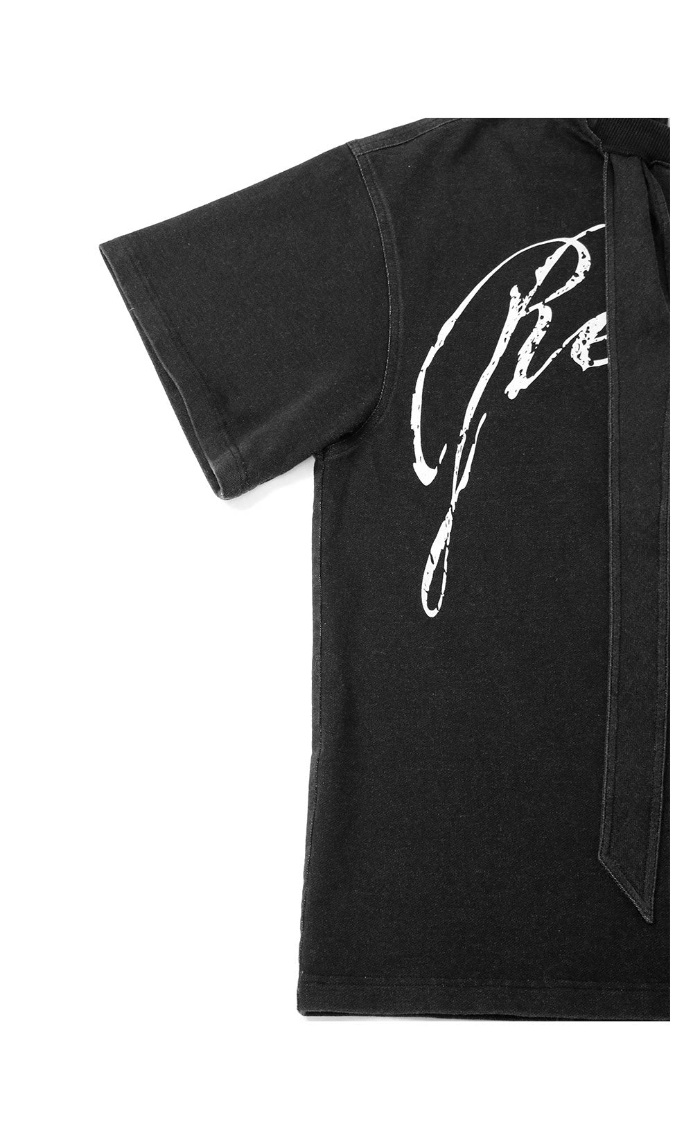 取り外し可能なフード付きプリントTシャツ