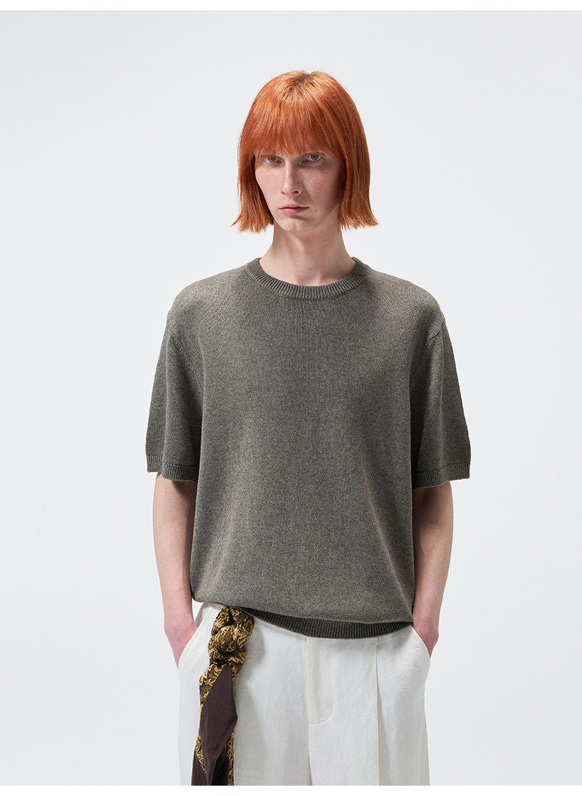 통기성 니트 셔츠