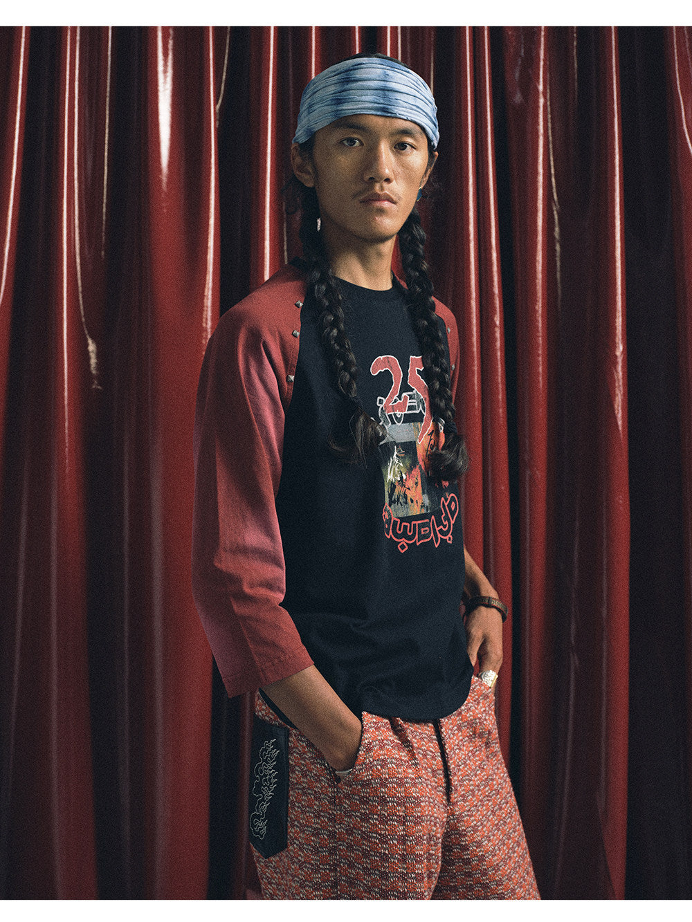 Studded Raglan Sleeve T-Shirt