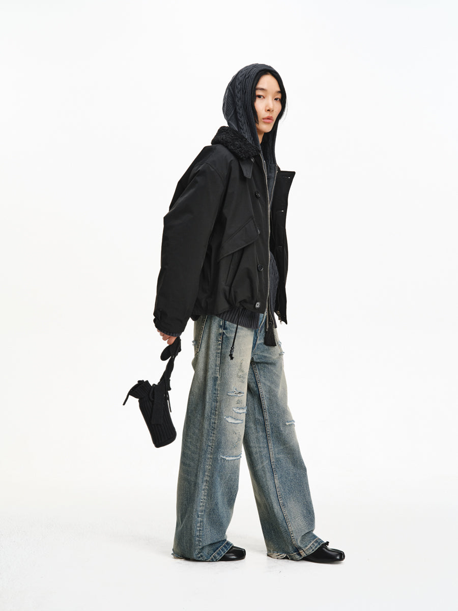 Oversized Drawstring Jacket