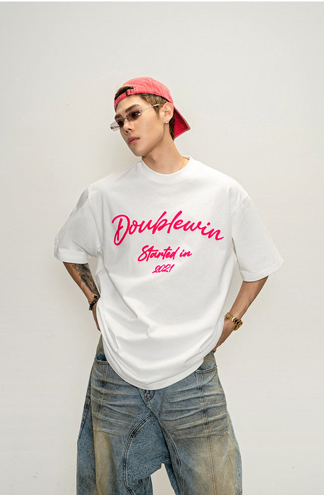 Flock Embroidered T-Shirt