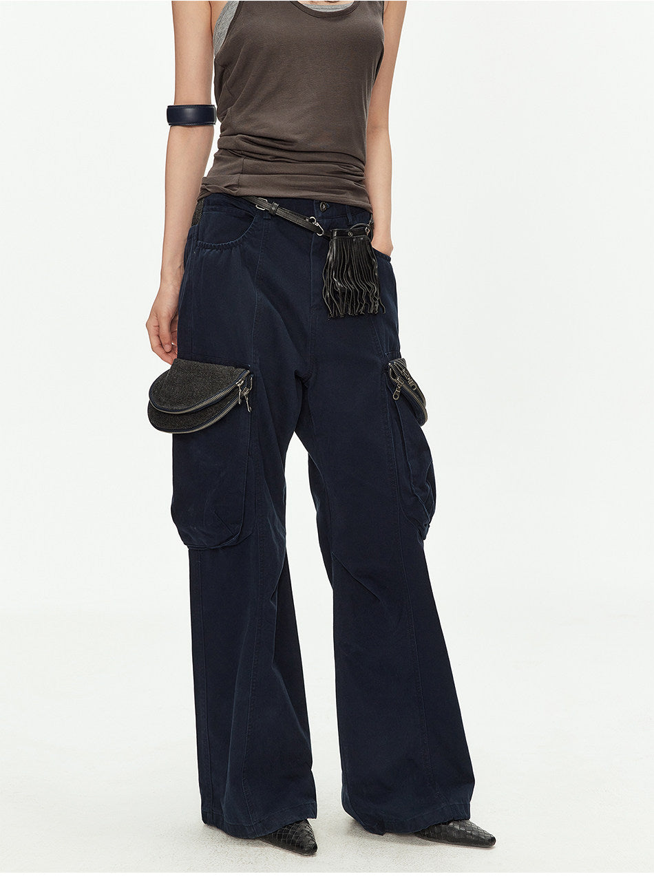 Casual Pants with Double Zippers
