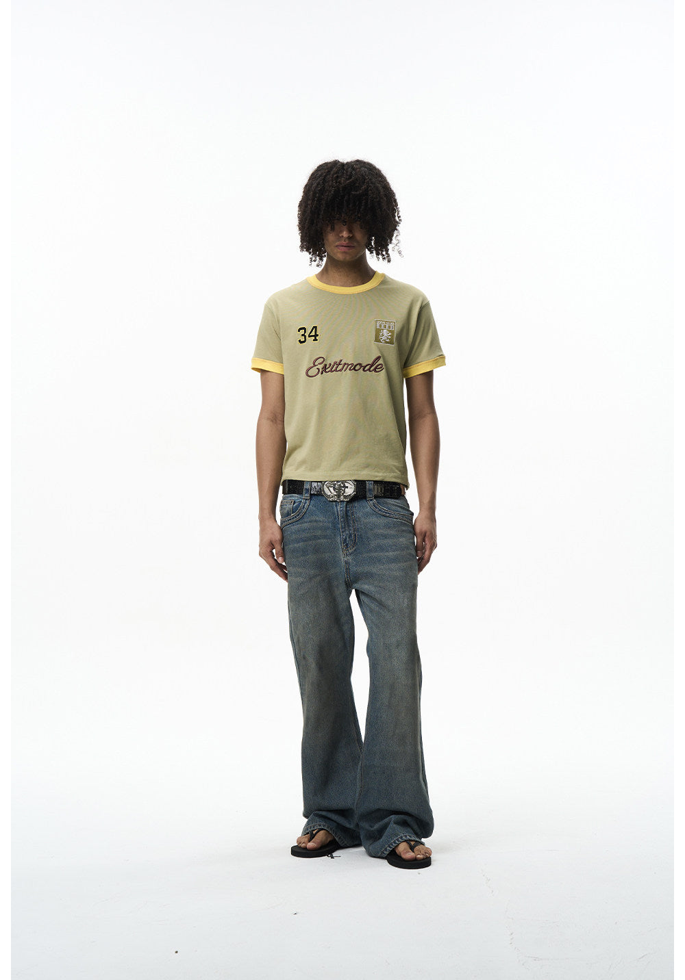 Vintage Embroidered Crew-Neck T-Shirt
