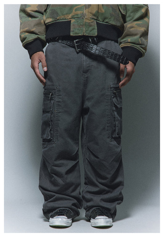 Inset pocket wide pants