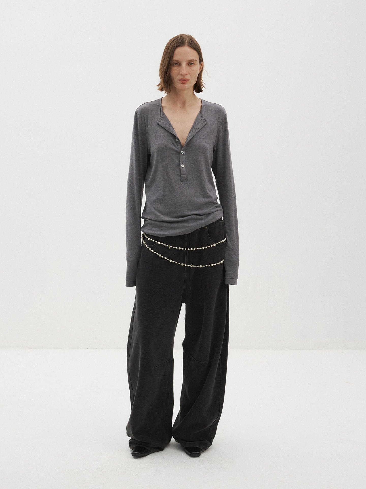 Slim-Fit Stretch Knit Sweater