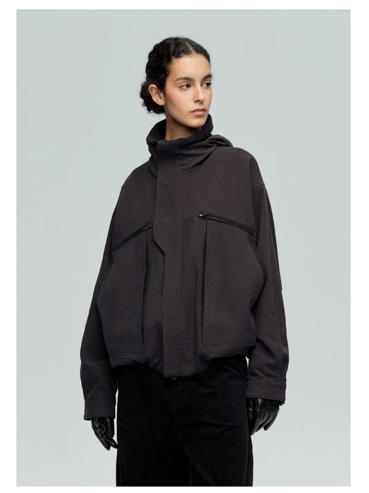 Stand Collar Big Pocket Jacket