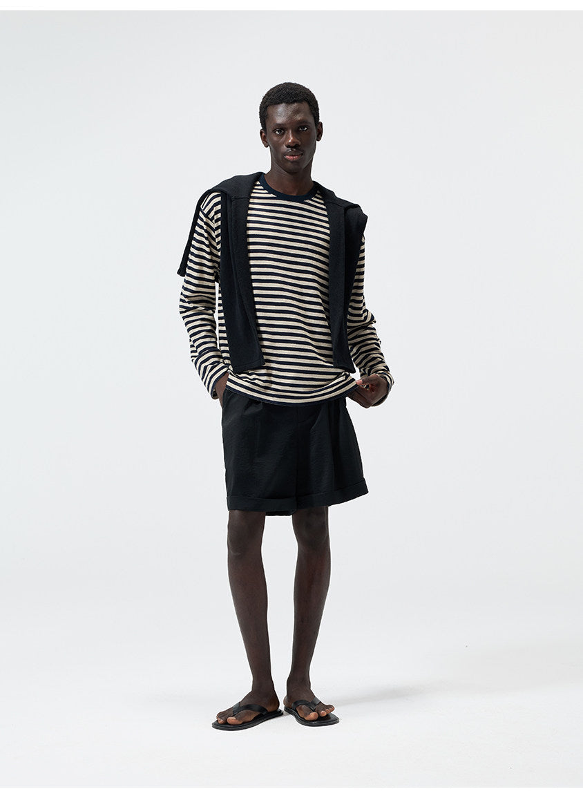 Basic Narrow Round-Neck T-Shirt