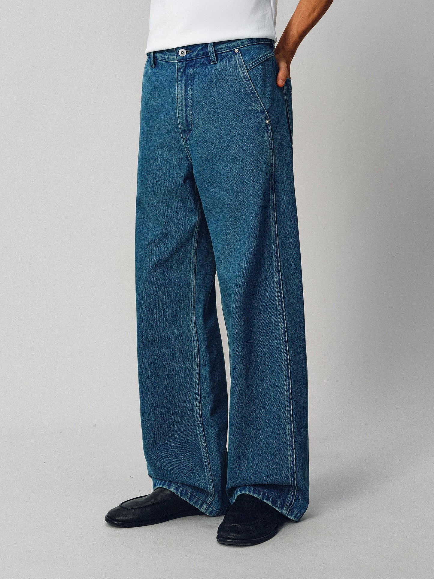 Deconstructed Retro Denim Pants