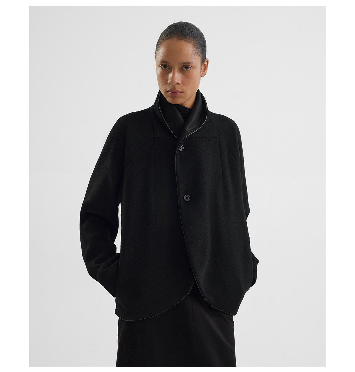 Faux Double-Breasted Jacket