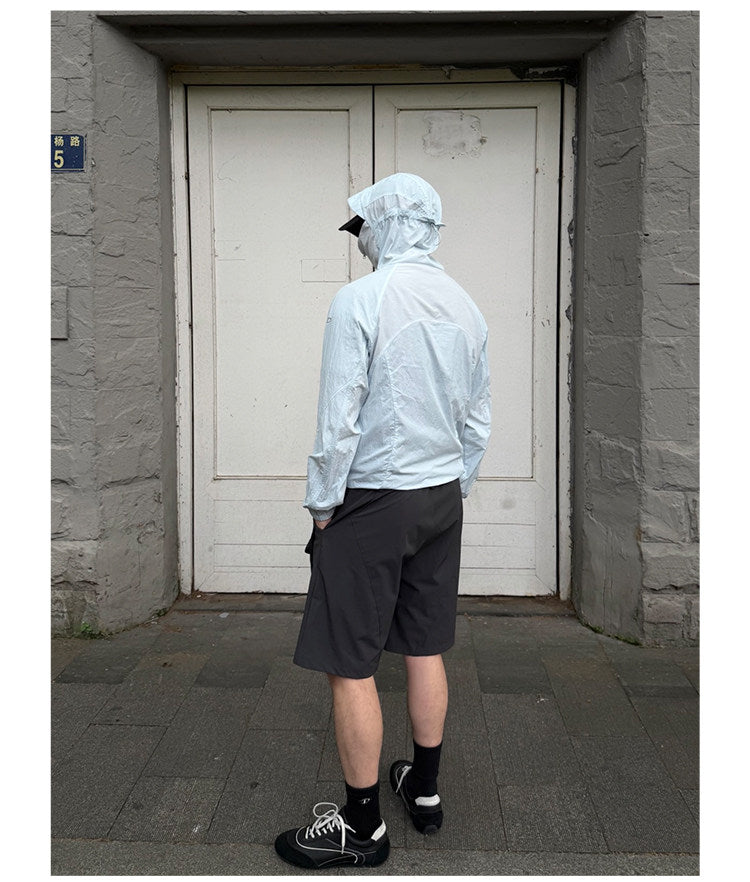 Lightweight breathable jacket with a hood