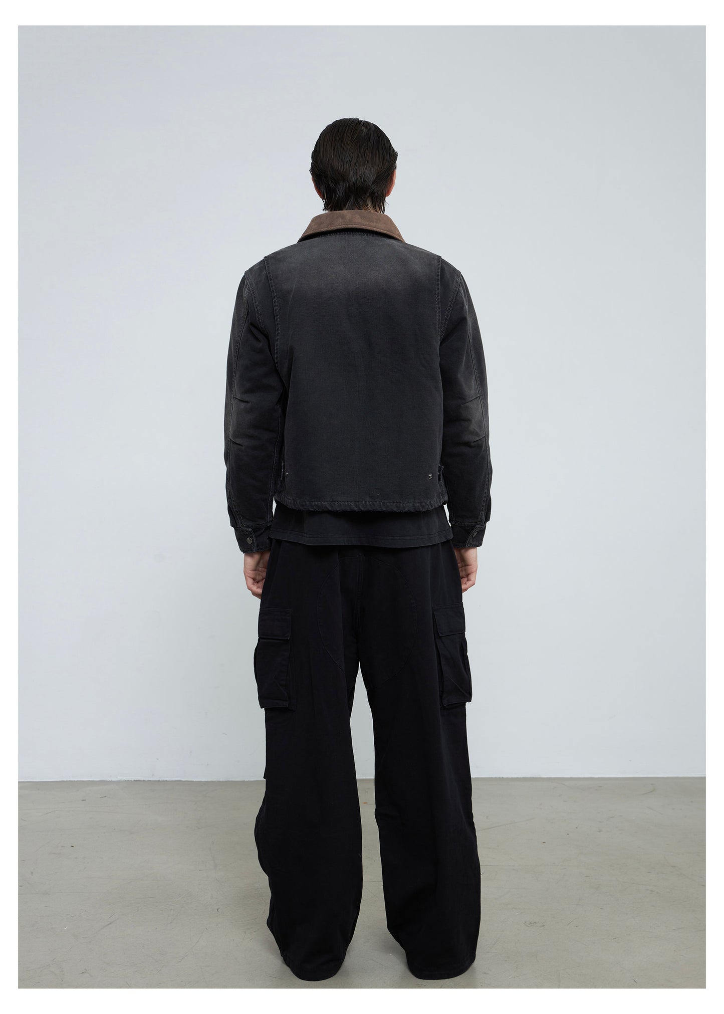 Suede Collar Work Jacket