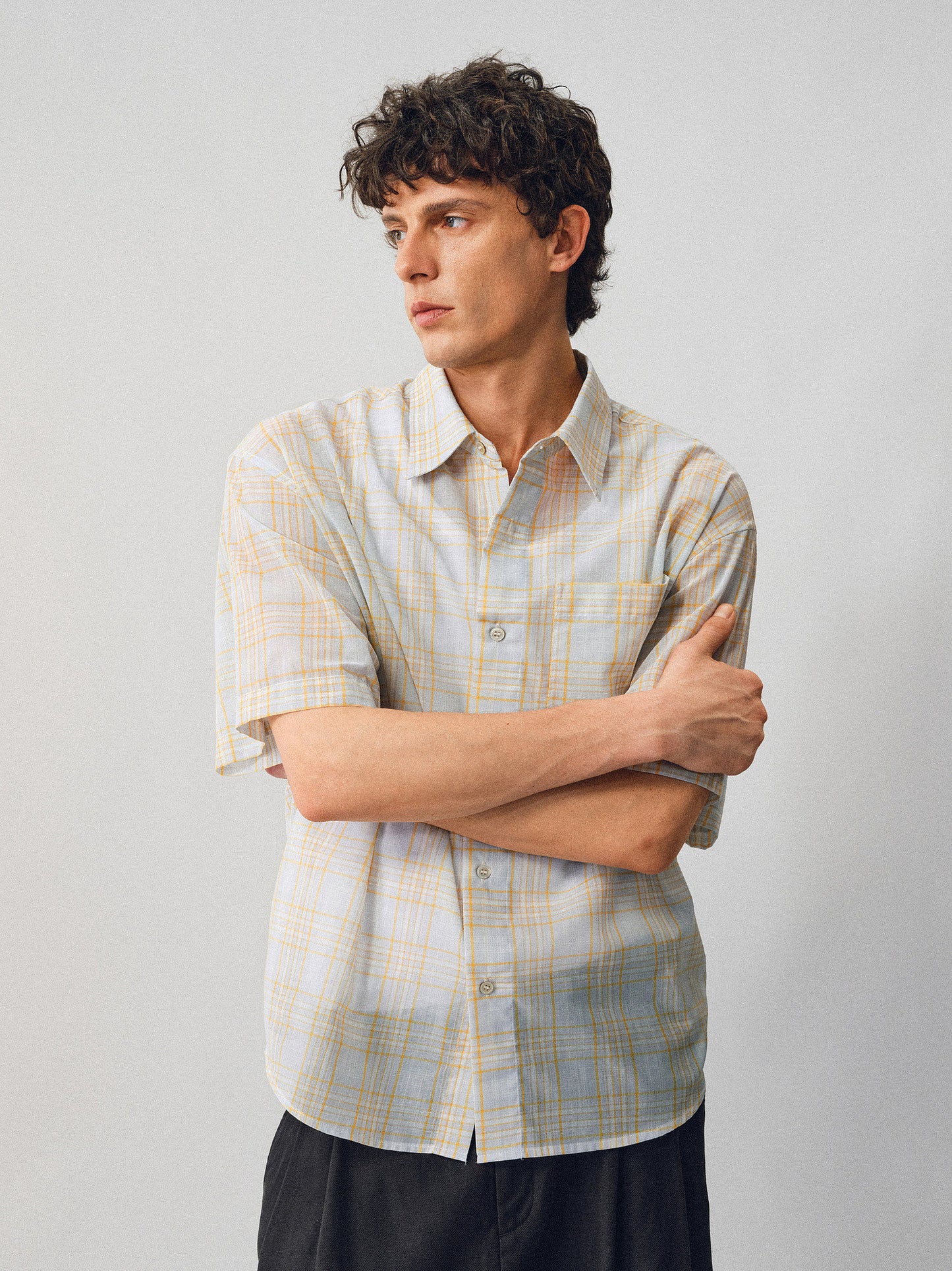 Imported Linen Check Shirt