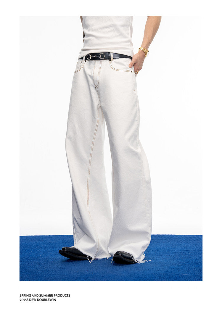 Denim Pants with Fringes