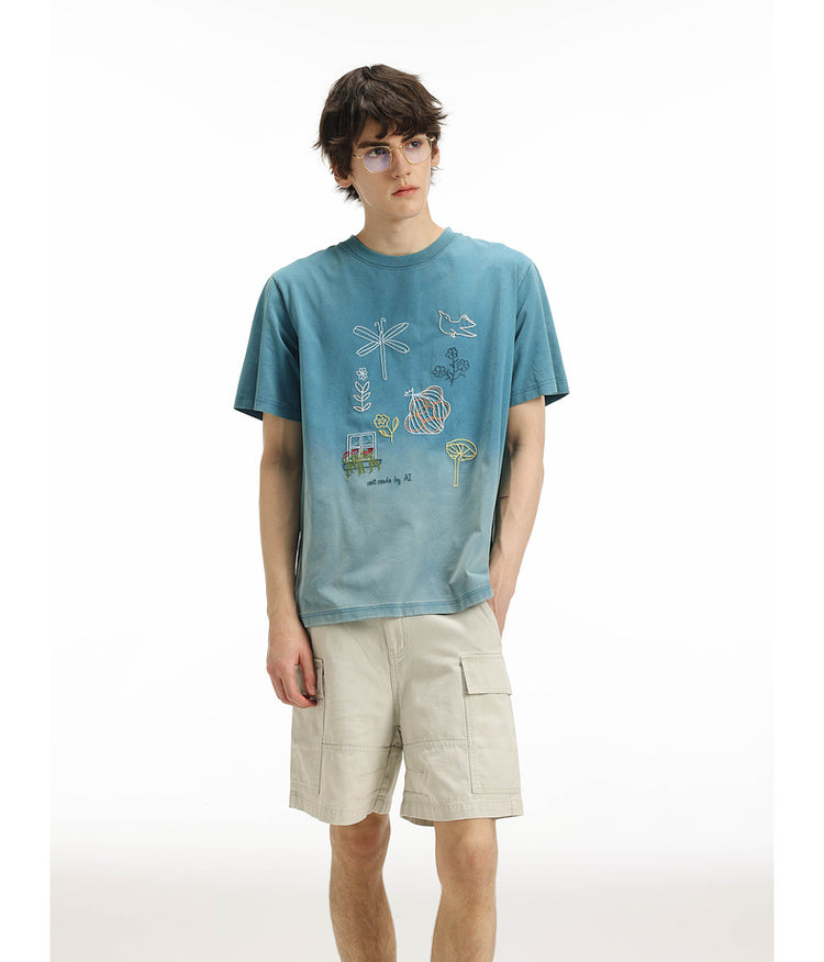 Gradation Washed T-Shirt