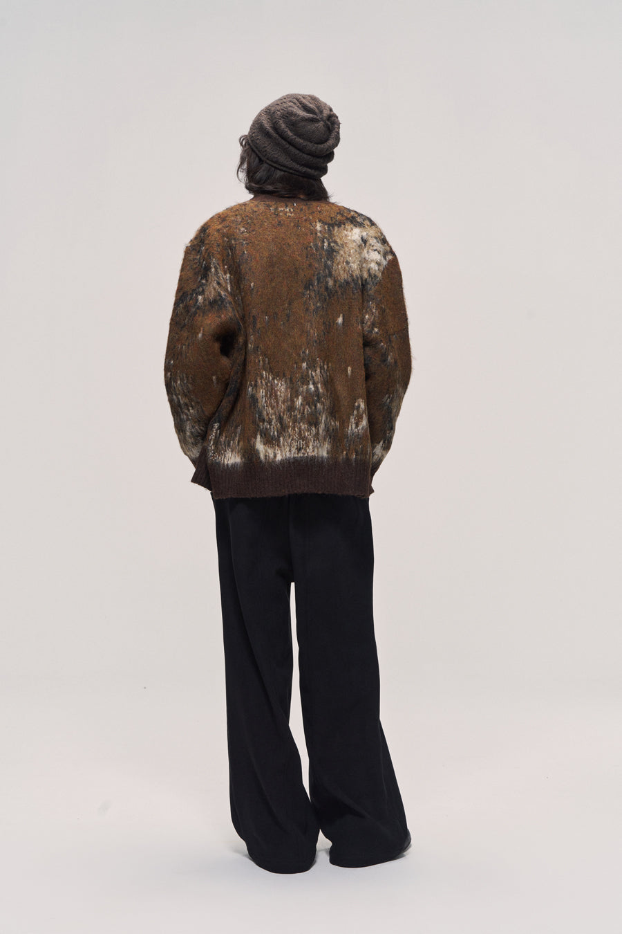 Gradient Wool Blend Cardigan