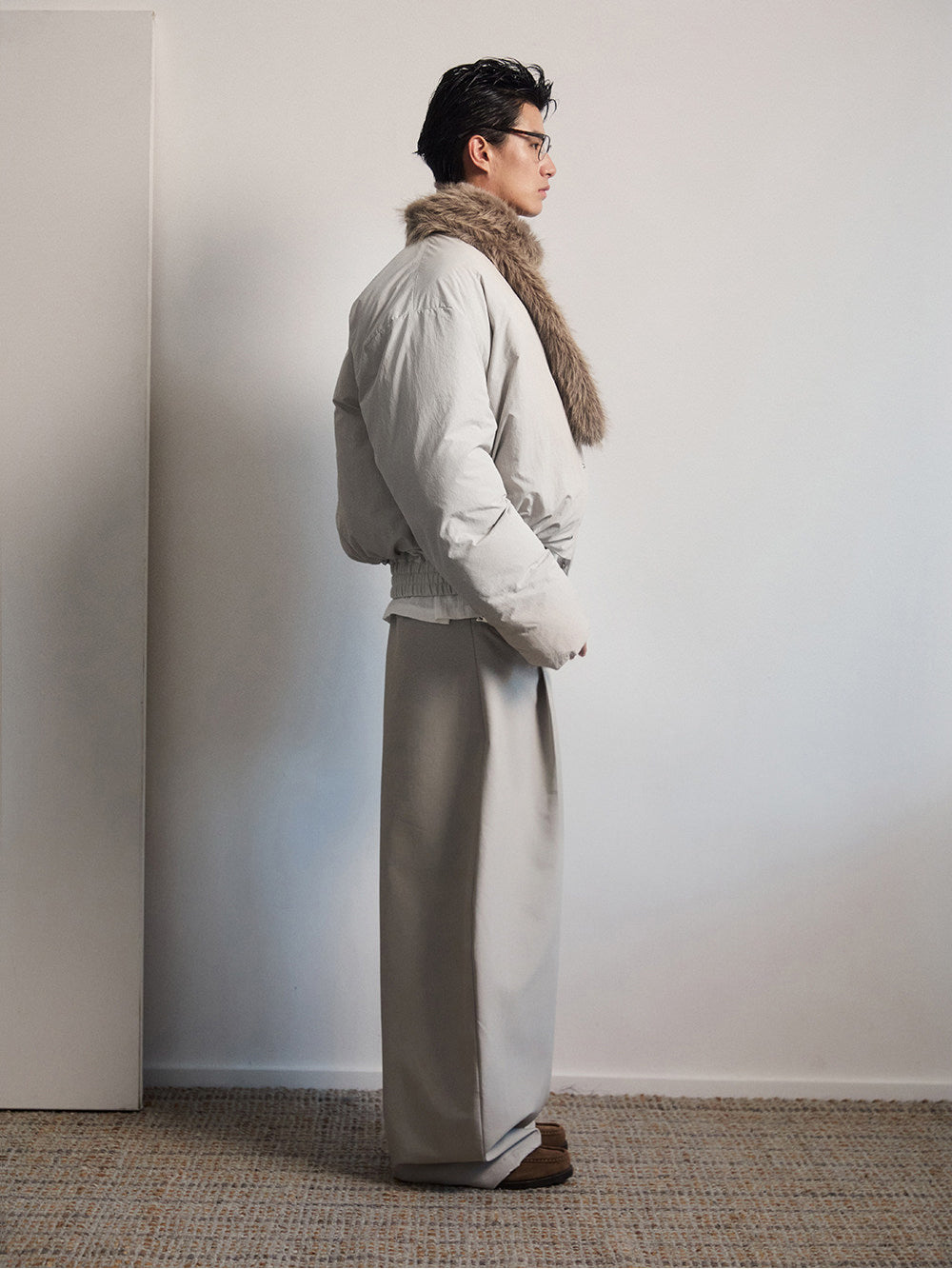 Adjustable Fur Collar Down Jacket