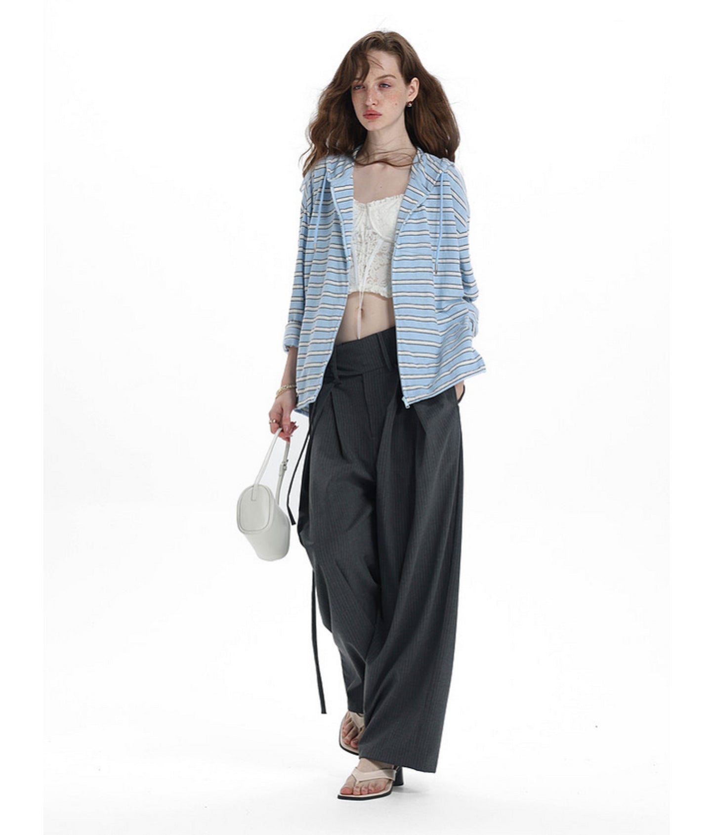 Jacket with a Drawstring Hood　