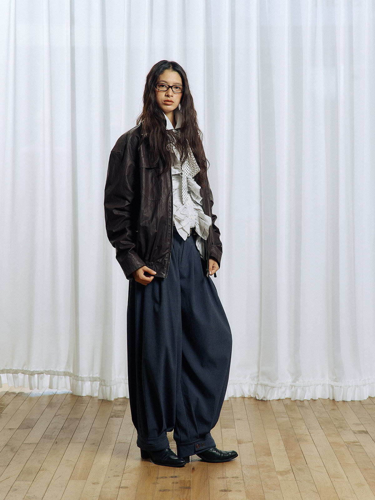 Pleated Balloon Pants