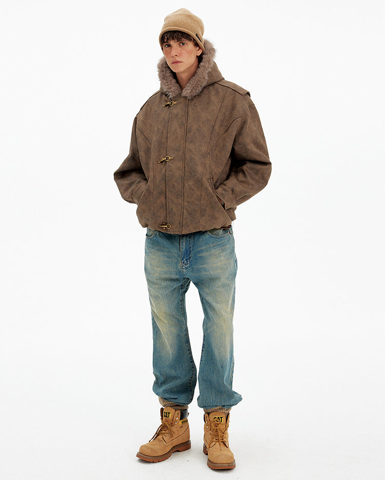 Metal Buckle Cotton Jacket