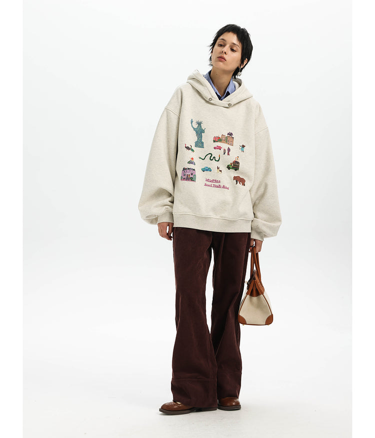 Three-in-one printed sweatshirt
