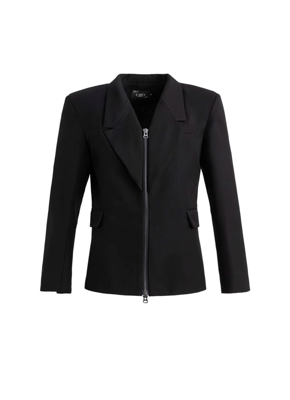 Neck Zipper Casual Suit Jacket 