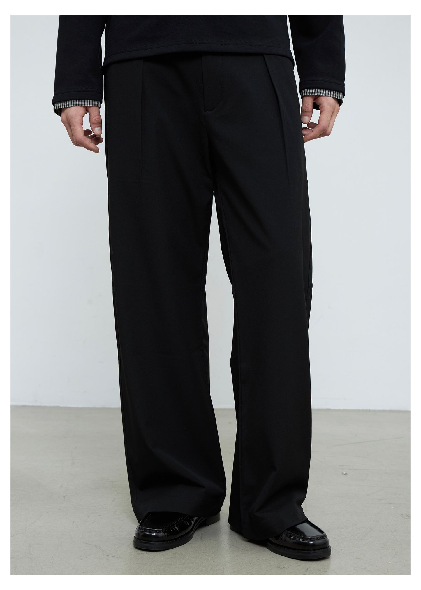 3D Pleated A-Line Casual Pants