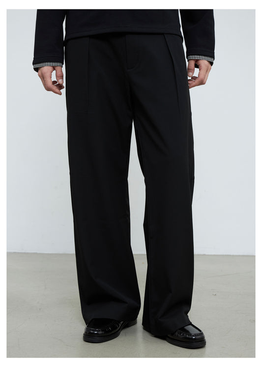 3D Pleated A-Line Casual Pants