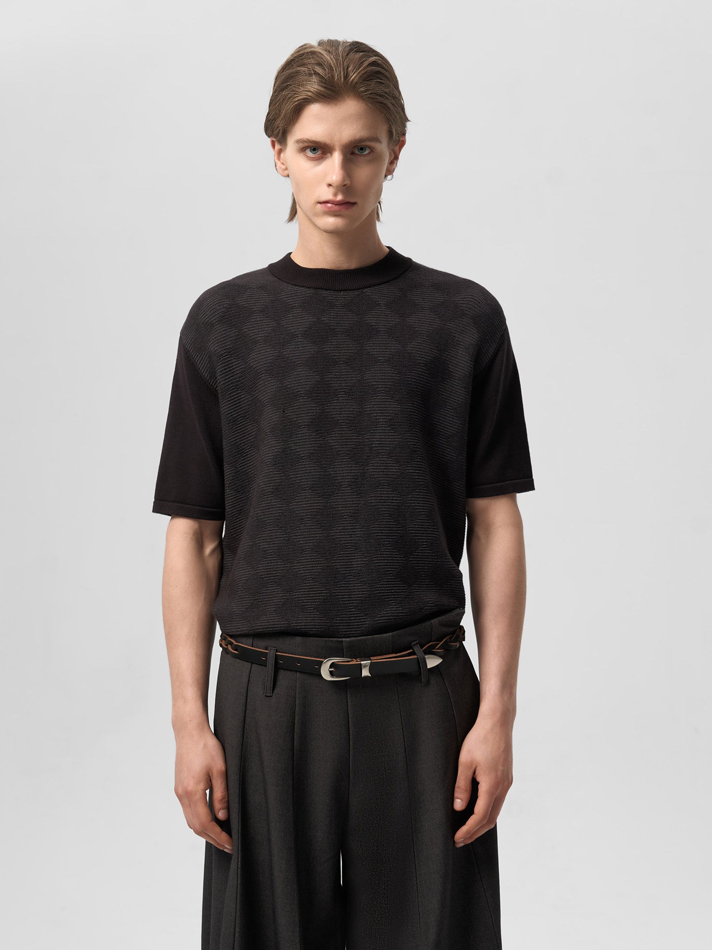 Playing Card Print Knit Shirt