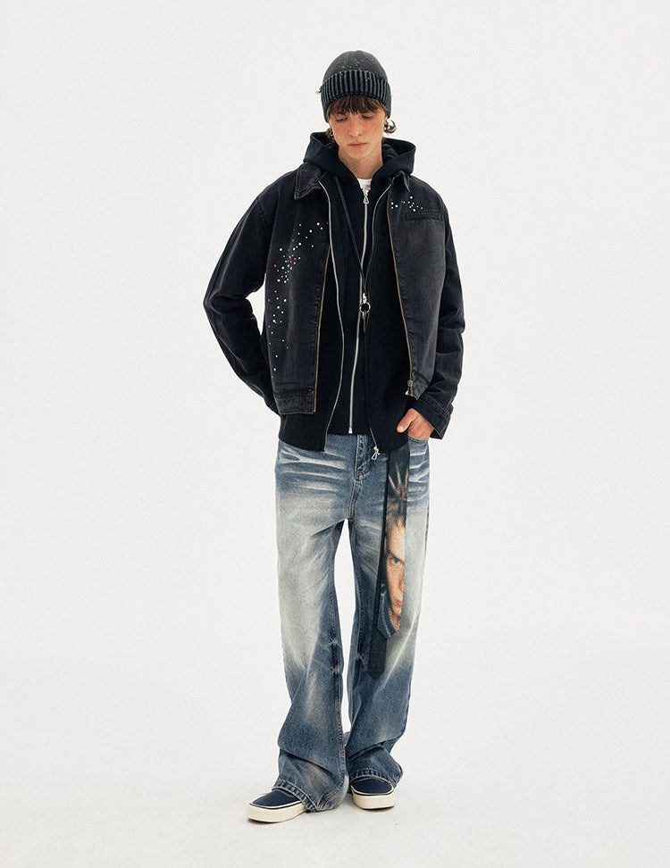 Wash-Processed Street Jacket