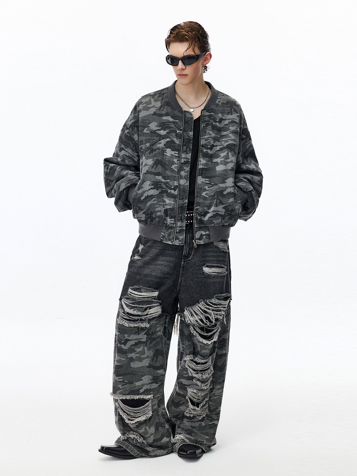 Ulti Ripped Jean Pattern Splicing Ripped Jeans – ULTIMUS