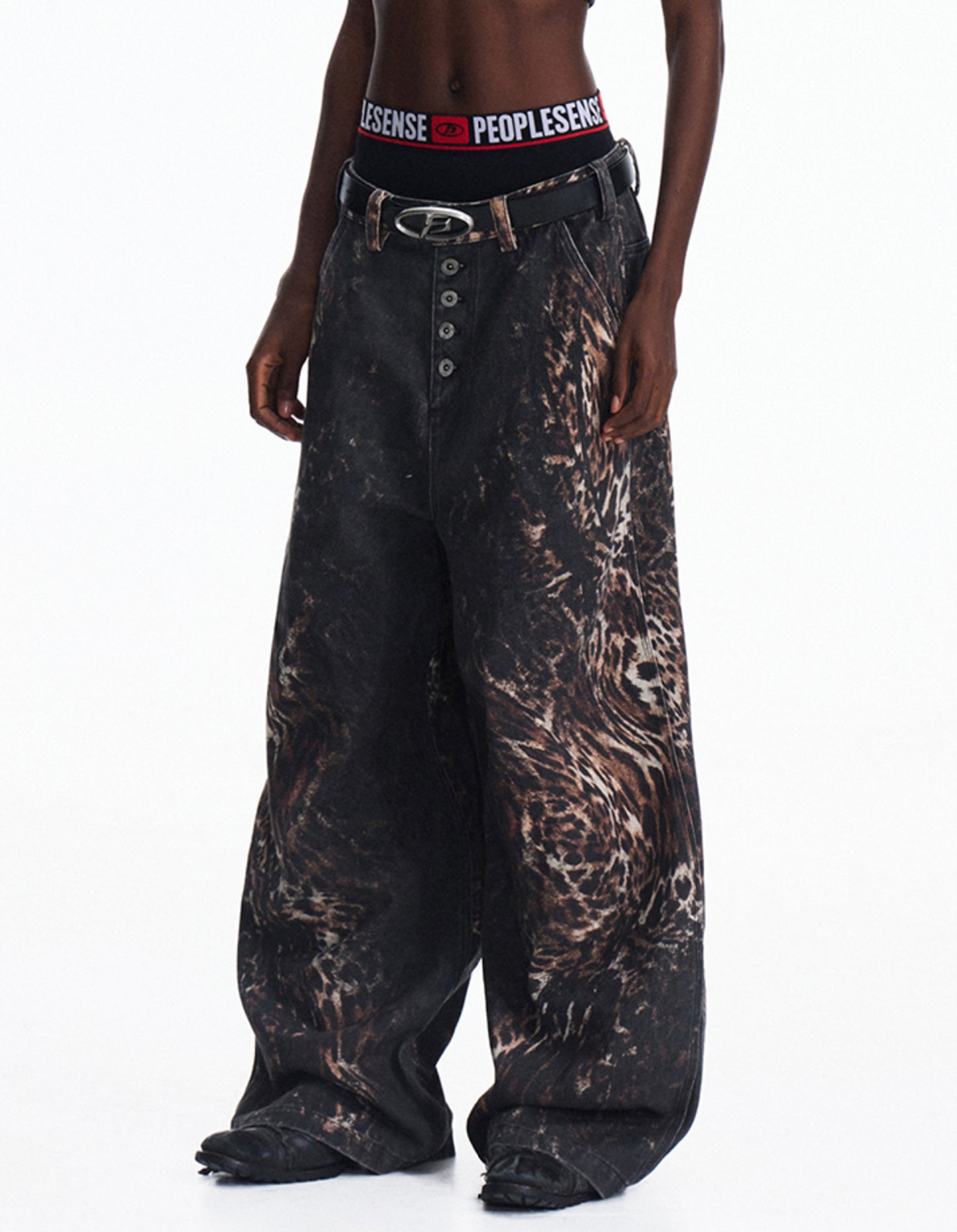 Digital Full-Print Jeans