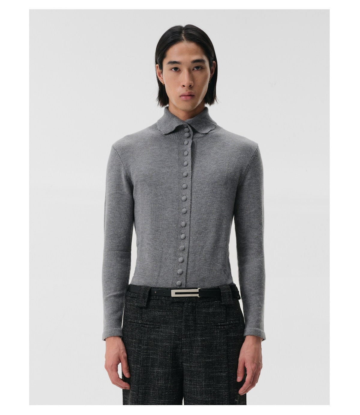 Half-Turtleneck Sweater with Wrap Cuffs